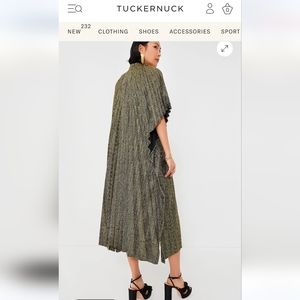 NFS  * ISO * TUCKERNUCK Gold Grecian Pleated Dress XXL or XXXL